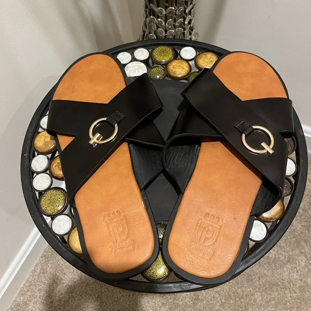 Genuine Handmade Men's  Sandals Brown Size 8 - Picture 9 of 10
